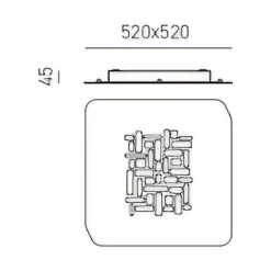 Plafoniere Moderne-Gea Luce pixel plafoniera moderna led 39w 3000k bianca quadrata