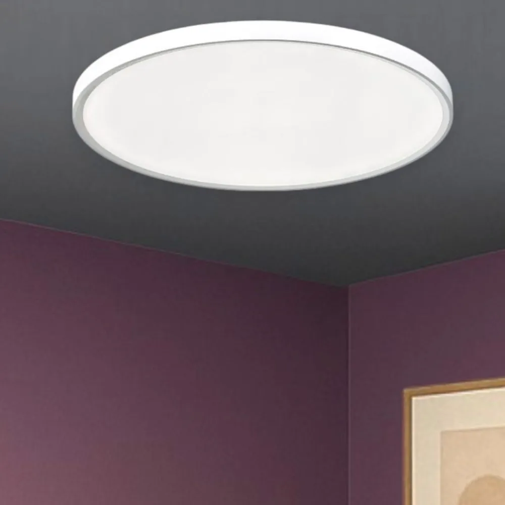 Plafoniere Moderne-Gea Luce plafoniera bianca led 32w da 3000k a 6000k circolare