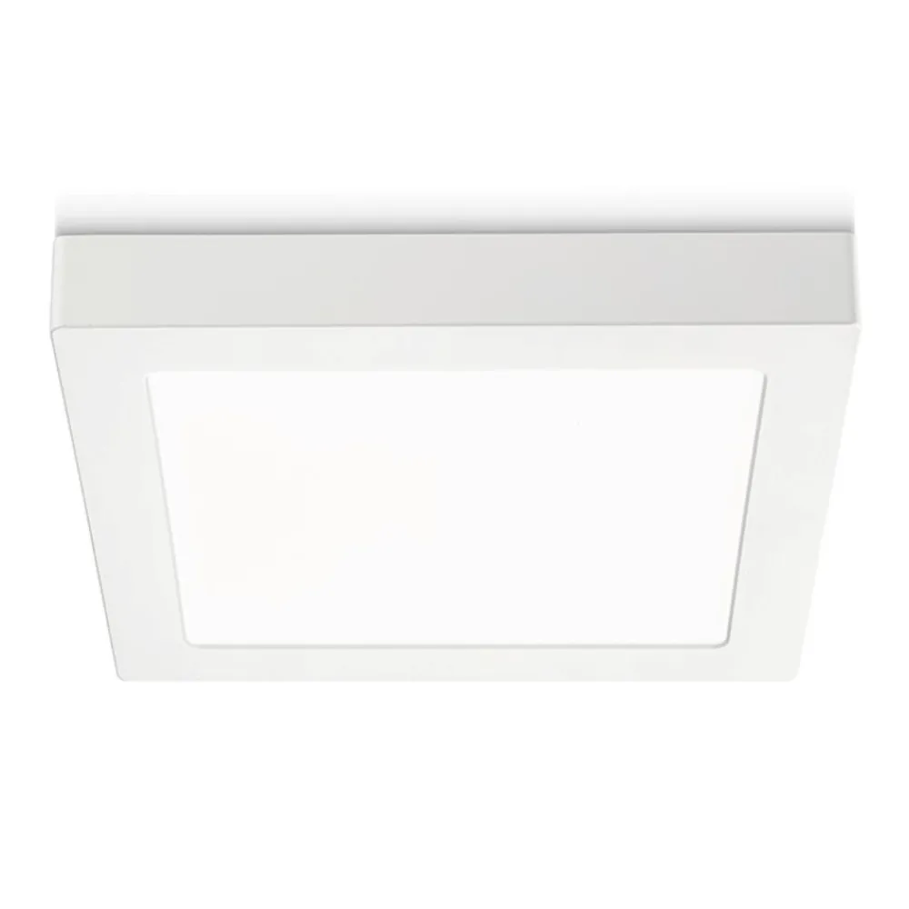 Plafoniere Moderne-Gea Luce plafoniera bianca moderna led 18w 4000k