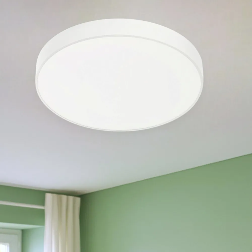 Plafoniere Moderne-Gea Luce plafoniera bianca moderna led 50w 4000k rotonda