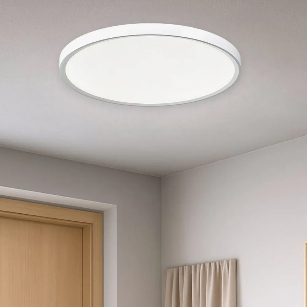 Plafoniere Moderne-Gea Luce plafoniera bianca rotonda led 24w da 3000k a 6000k