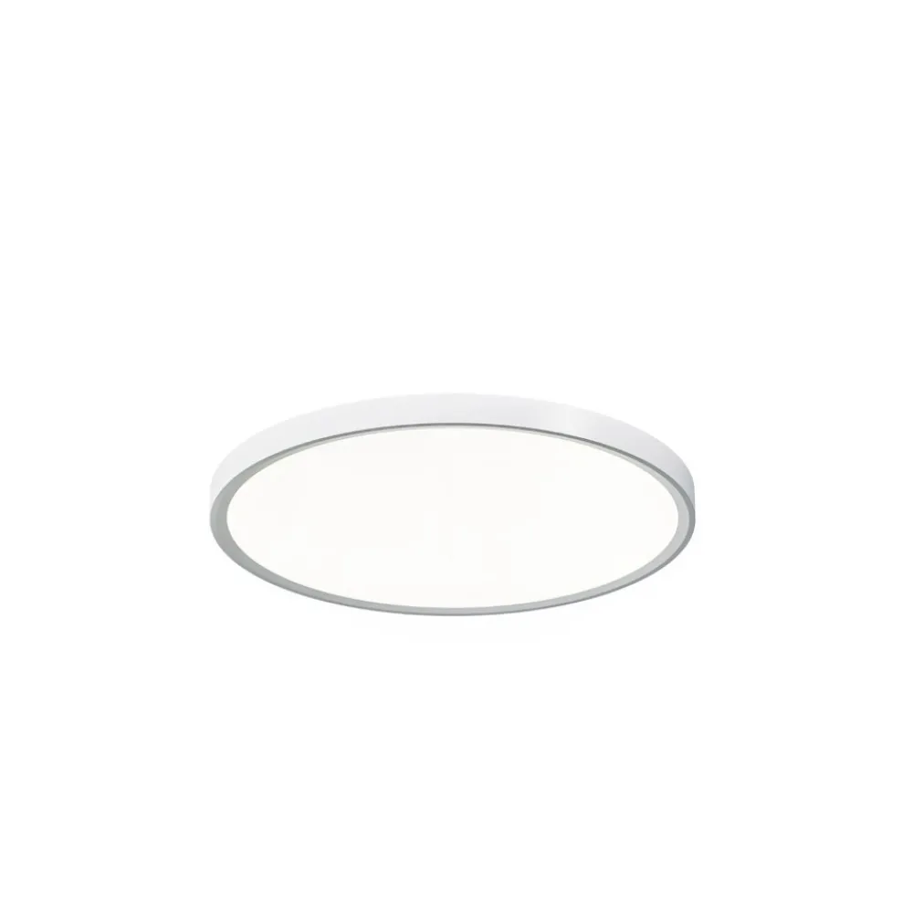 Plafoniere Moderne-Gea Luce plafoniera bianca rotonda led 24w da 3000k a 6000k