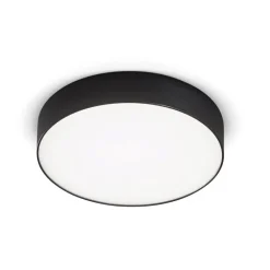 Plafoniere Moderne-Gea Luce plafoniera da cucina cloe nera rotonda 16w 3000k