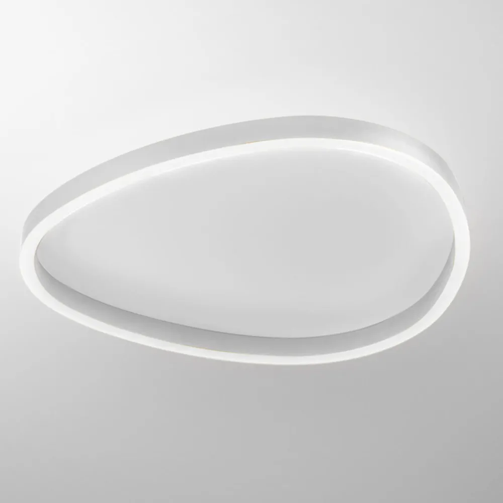 Plafoniere Moderne-Gea Luce plafoniera ecaris bianca per camera da letto led biemissione cct