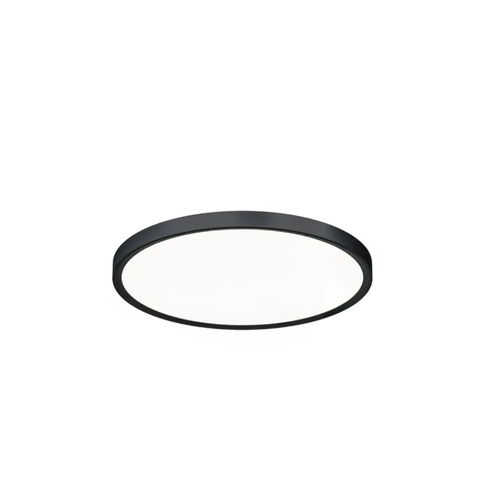 Plafoniere Moderne-Gea Luce plafoniera led 24w da 3000k a 6000k nera