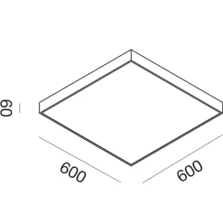 Plafoniere Moderne-Gea Luce plafoniera led 60w 4000k bianca sottile