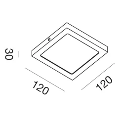 Plafoniere Moderne-Gea Luce plafoniera led 6w 4000k da soffitto moderno