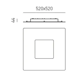 Plafoniere Moderne-Gea Luce plafoniera moderna bilde led 39w 3000k quadrata