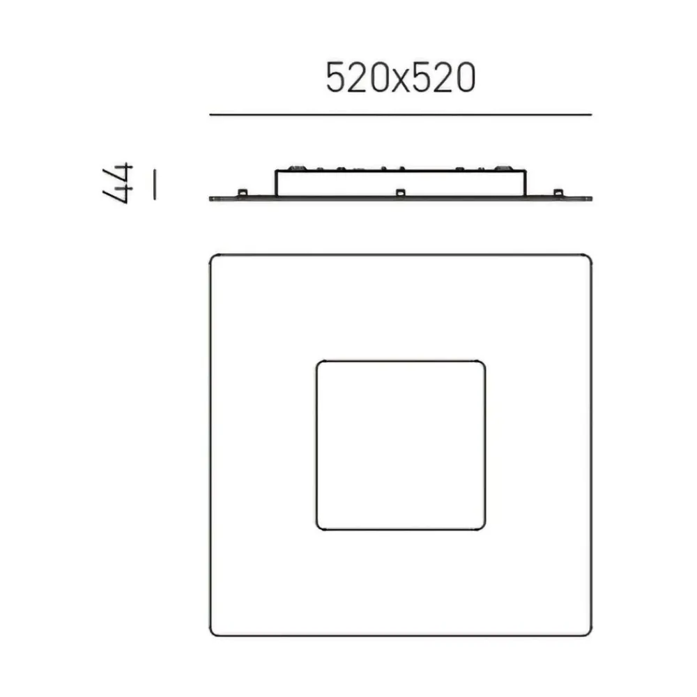 Plafoniere Moderne-Gea Luce plafoniera moderna bilde led 39w 3000k quadrata