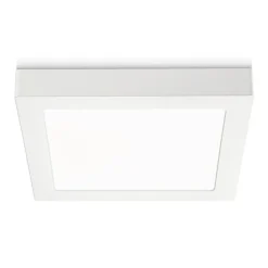 Plafoniere Moderne-Gea Luce plafoniera moderna led 18w 3000k quadrata bianca