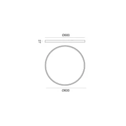 Plafoniere Moderne-Gea Luce plafoniera moderna led 50w da 3000k a 6000k nera