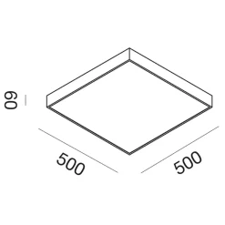 Plafoniere Moderne-Gea Luce plafoniera moderna led 50w 4000k design geometrico