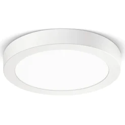 Plafoniere Moderne-Gea Luce plafoniera moderna led 18w 3000k bianca opaca