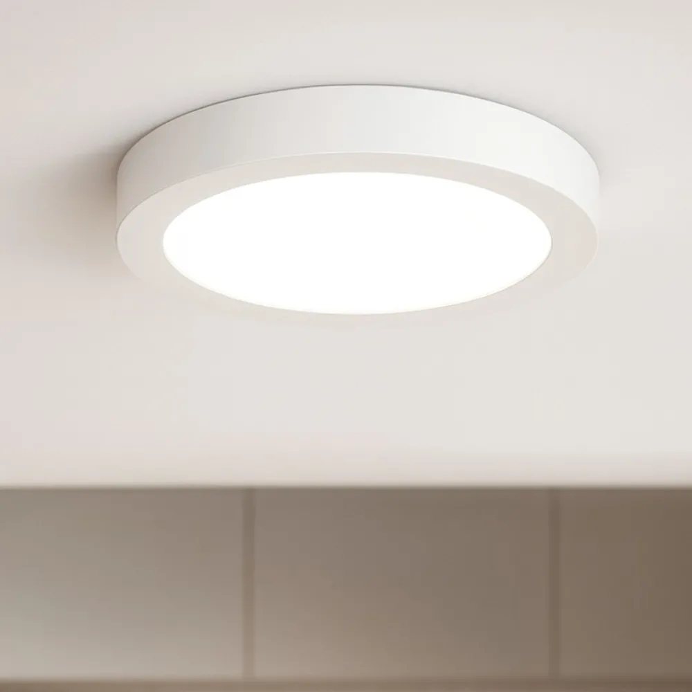 Plafoniere Moderne-Gea Luce plafoniera moderna led 12w 4000k bianco da soffitto