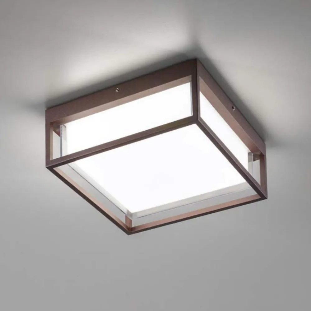 Plafoniere Da Esterno-Gea Luce plafoniera per esterno moderna ip65 marrone led cct