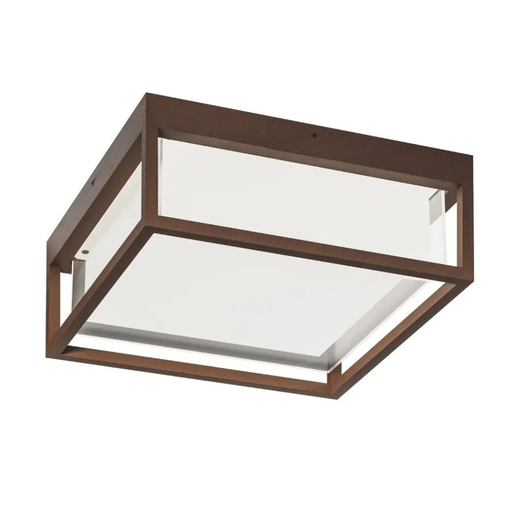 Plafoniere Da Esterno-Gea Luce plafoniera per esterno moderna ip65 marrone led cct
