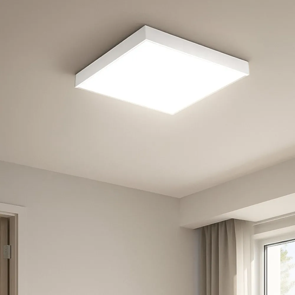 Plafoniere Moderne-Gea Luce plafoniera quadrata moderna led 40w 3000k bianca