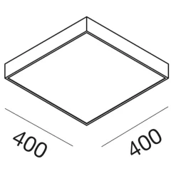 Plafoniere Moderne-Gea Luce plafoniera quadrata moderna led 40w 3000k bianca