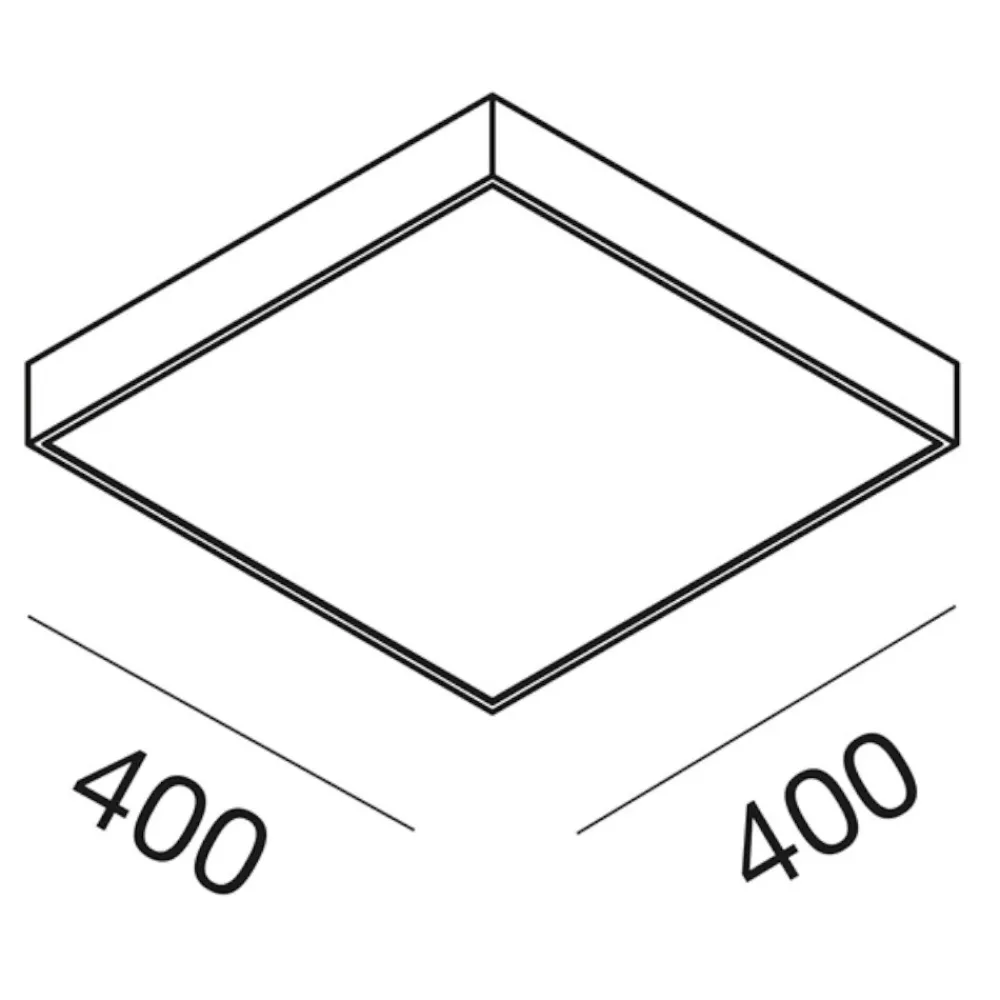 Plafoniere Moderne-Gea Luce plafoniera quadrata moderna led 40w 3000k bianca