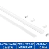 Strisce Led-Gea Luce profilo da incasso bianco 2mt per strip led max 20mm
