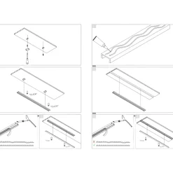 Strisce Led-Gea Luce profilo plafone bianco 2mt per strip led max 10mm
