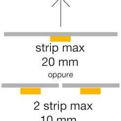Strisce Led-Gea Luce profilo plafone grigio 2mt per strip led max 20mm