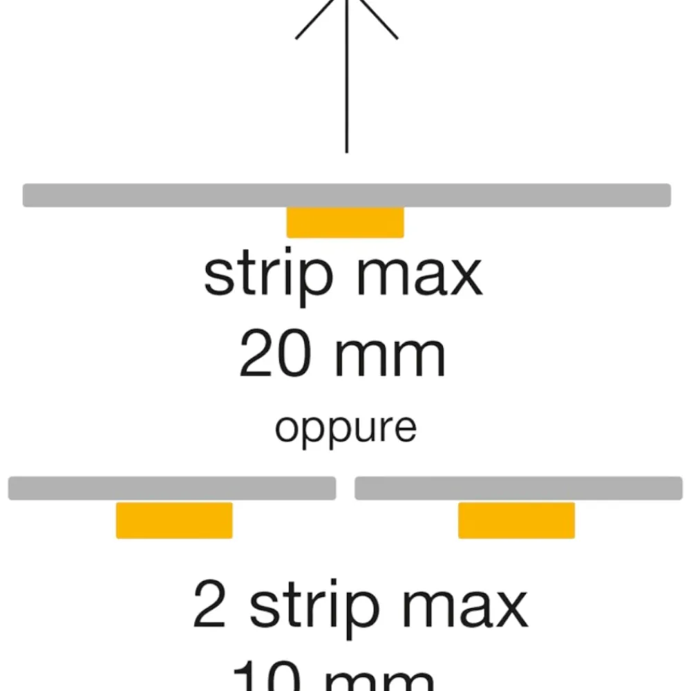 Strisce Led-Gea Luce profilo plafone grigio 2mt per strip led max 20mm