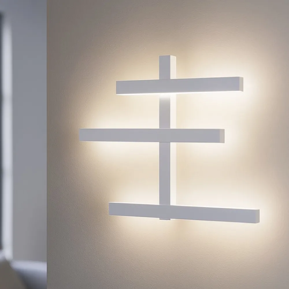 Applique Da Parete-Gea Luce rake applique da parete led 34w 3000k bianco