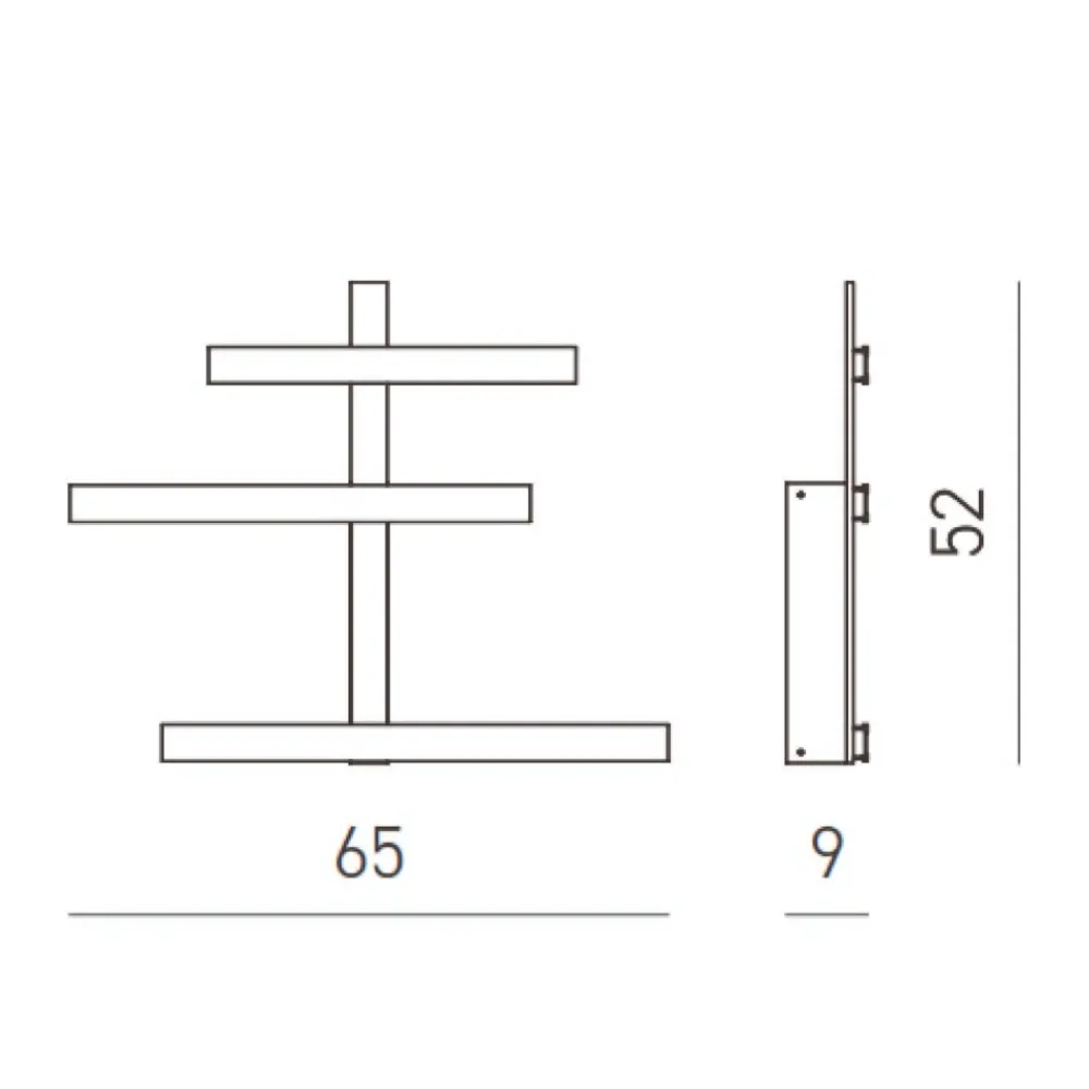 Applique Da Parete-Gea Luce rake applique da parete led 34w 3000k design moderno