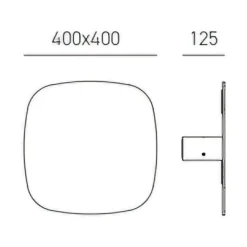 Applique Da Parete-Gea Luce step applique da parete nera led 45w 3000k quadrata