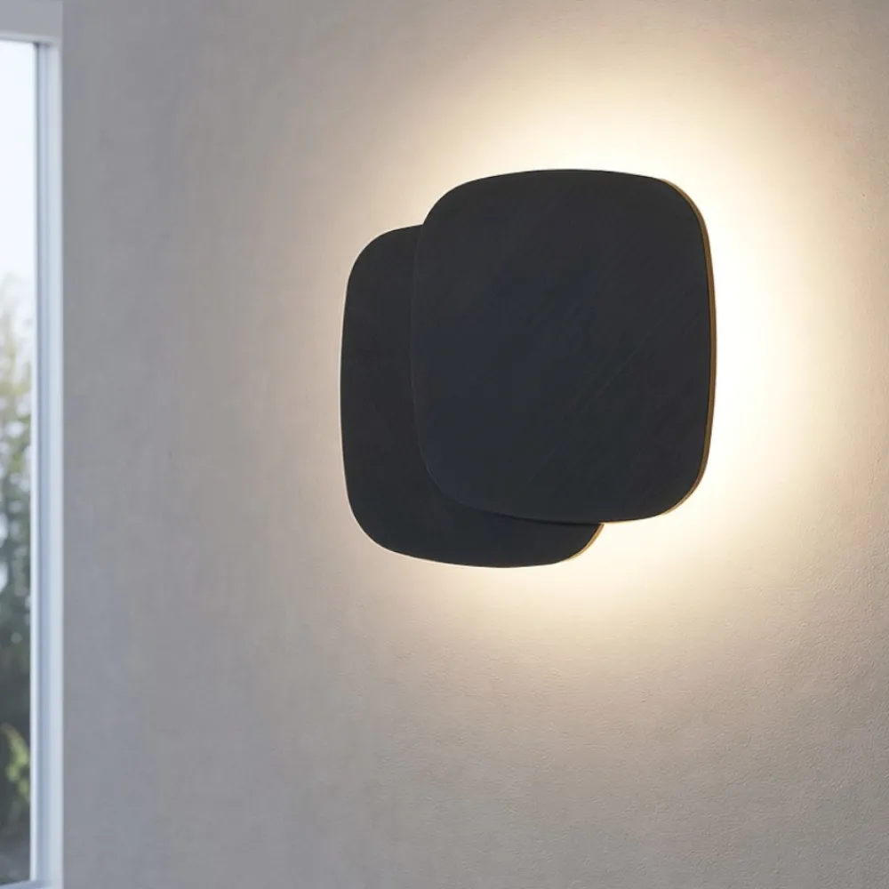 Applique Da Parete-Gea Luce step applique da parete led 40w 3000k nera opaca