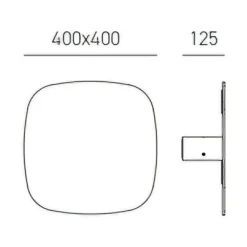 Applique Da Parete-Gea Luce step applique da parete di design led 45w 3000k quadrata
