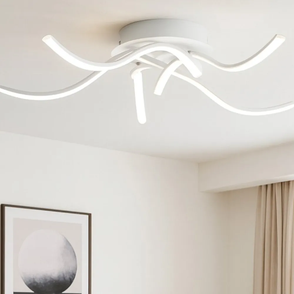 Plafoniere Moderne-Gea Luce tessa plafoniera moderna led 38w 4000k bianca per salotto