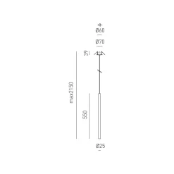 Lampade A Sospensione-Gea Luce thalassia lampada a sospensione led 7w 3000k design moderno