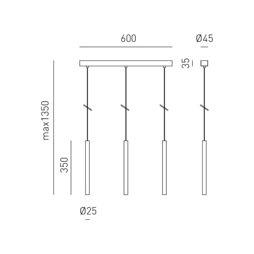 Lampadari Cucina-Gea Luce thalassia lampadario led 21w 3000k per isola cucina