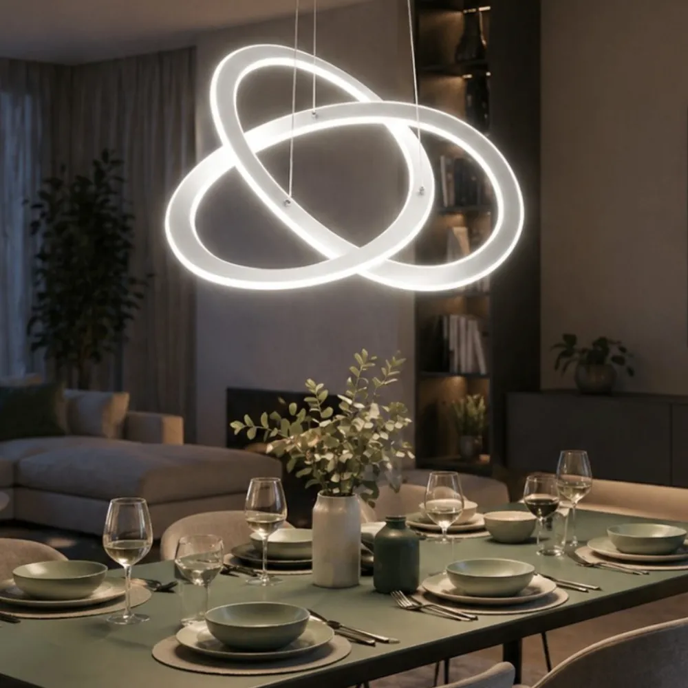 Lampadari Moderni-Gea Luce yara lampadario bianco moderno led 50w 3000k