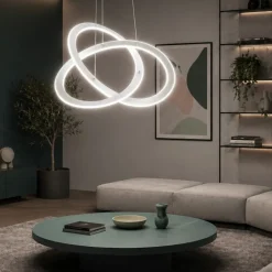 Lampadari Moderni-Gea Luce yara lampadario bianco moderno led 50w 3000k