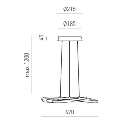 Lampadari Moderni-Gea Luce yara lampadario bianco moderno led 50w 3000k