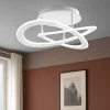 Plafoniere Moderne-Gea Luce yara plafoniera moderna bianca led 50w 4000k ad anelli