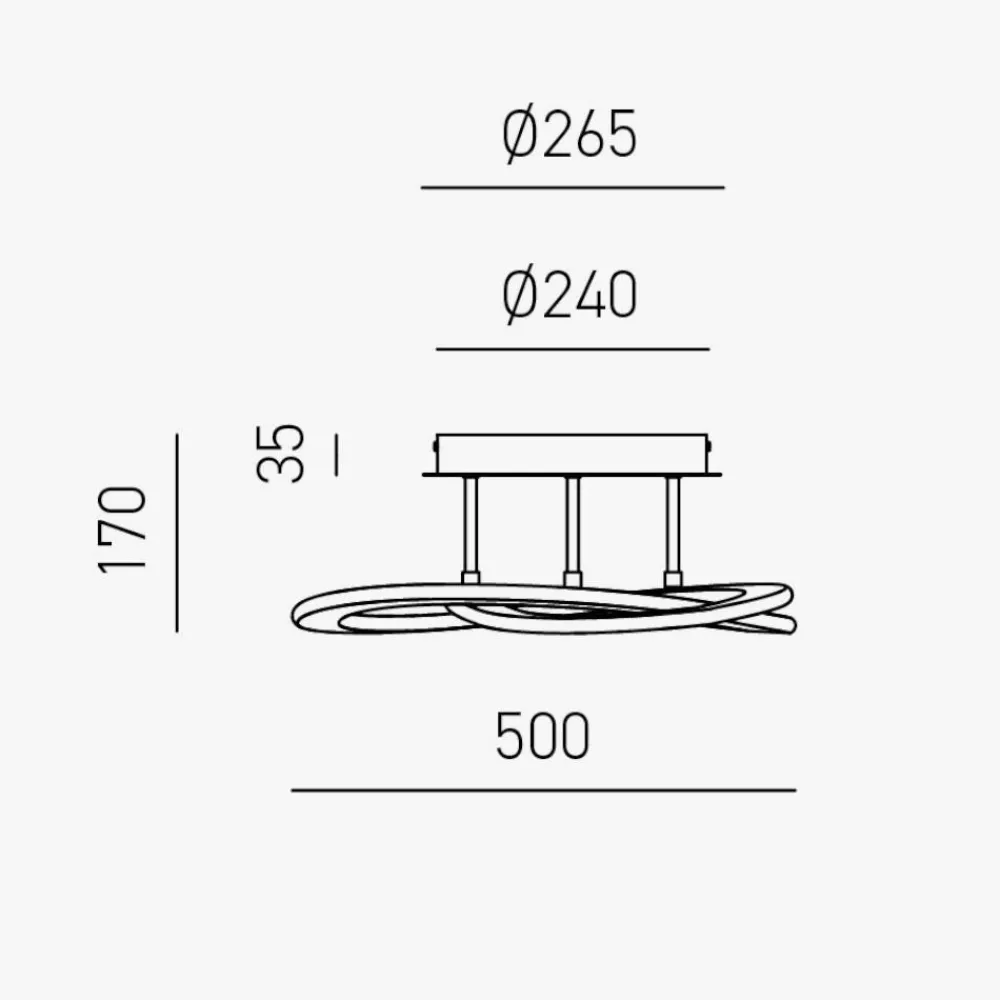 Plafoniere Moderne-Gea Luce yara plafoniera moderna led 30w 4000k design minimal