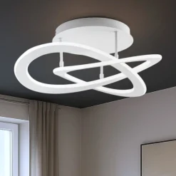 Plafoniere Moderne-Gea Luce yara plafoniera moderna led 50w 3000k bianca dimmerabile