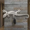Mobili Ingresso Moderni-Selezionato da Mazzolaluce Geko appendichiavi da parete magnetico moderno legno colore bianco grigio