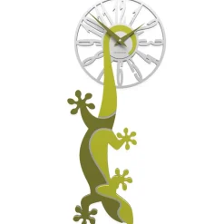 Orologi Da Parete Moderni-Selezionato da Mazzolaluce Geko orologio geko da parete legno verde cedro