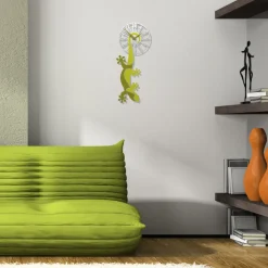 Orologi Da Parete Moderni-Selezionato da Mazzolaluce Geko orologio geko da parete legno verde cedro
