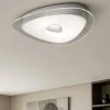 Plafoniere Moderne-Ideal Lux Geko pl2 plafoniera moderna sagomata vetro bianco trasparente