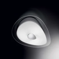 Plafoniere Moderne-Ideal Lux Geko pl2 plafoniera moderna sagomata vetro bianco trasparente