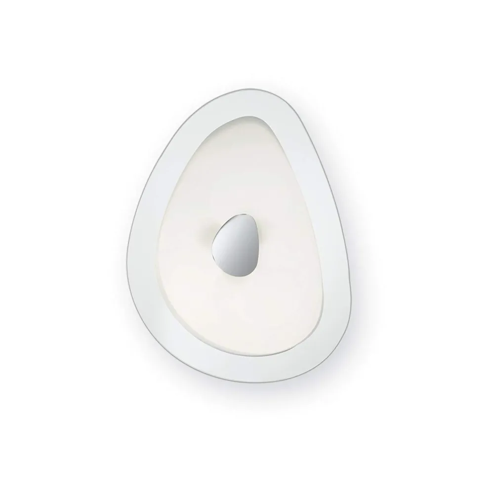 Plafoniere Moderne-Ideal Lux Geko pl3 plafoniera moderna 40cm moderna vetro bianca 3 luci