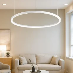 Lampadari Moderni-Ideal Lux Gemini sp d105 bianco lampadario led 80w 3000k