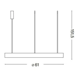 Lampadari Moderni-Ideal Lux Gemini sp d061 bianco lampadario moderno led 48w 3000k