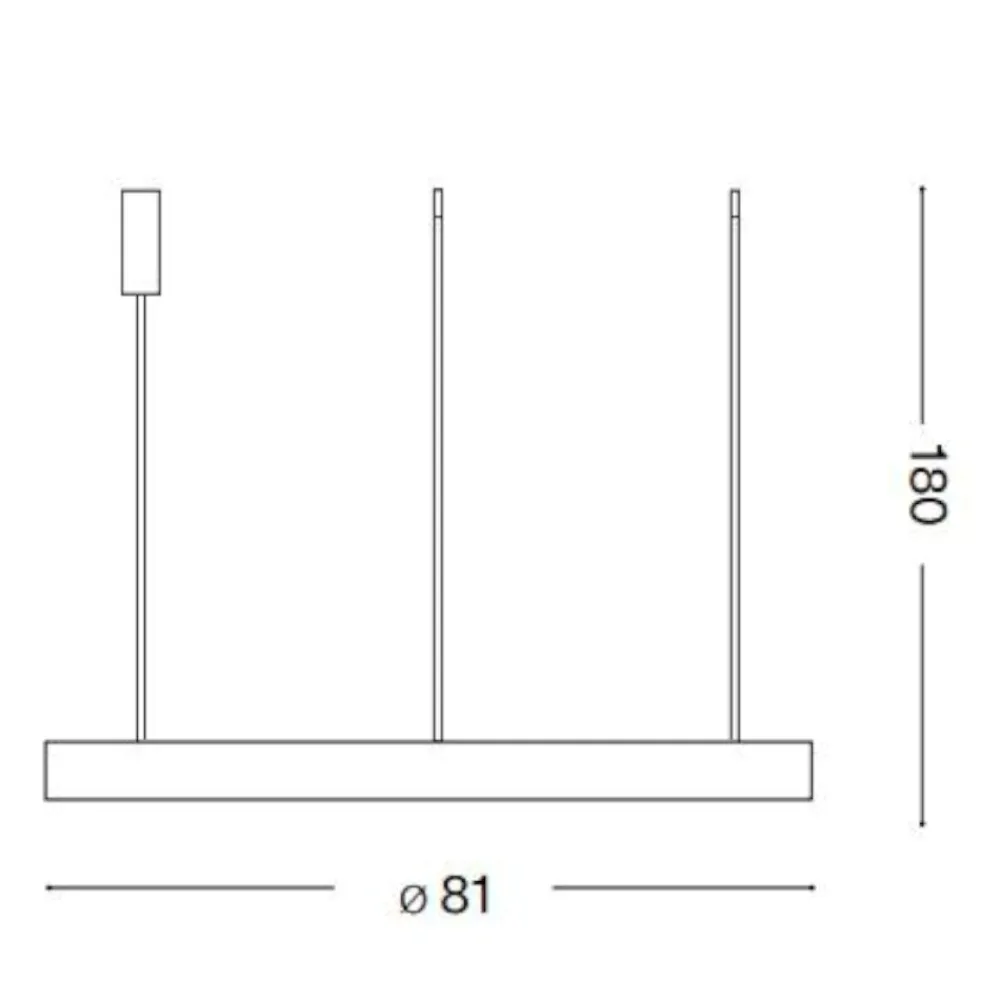 Lampadari Moderni-Ideal Lux Gemini sp d081 lampadario design moderno led 60w 3000k nero